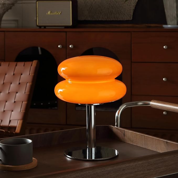 Retro 70s Table Lamp Bauhaus-inspired mushroom shade table lamp by La Caza Cali