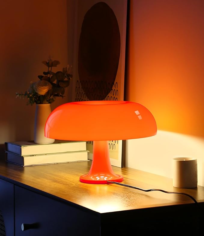 Medusa Table Lamp illuminated warm glow through frosted glass shade