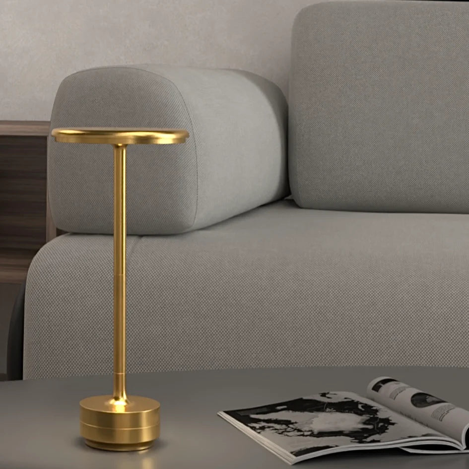 Aura Table Lamp cordless rechargeable LED table lamp in black finish by La Caza Cali