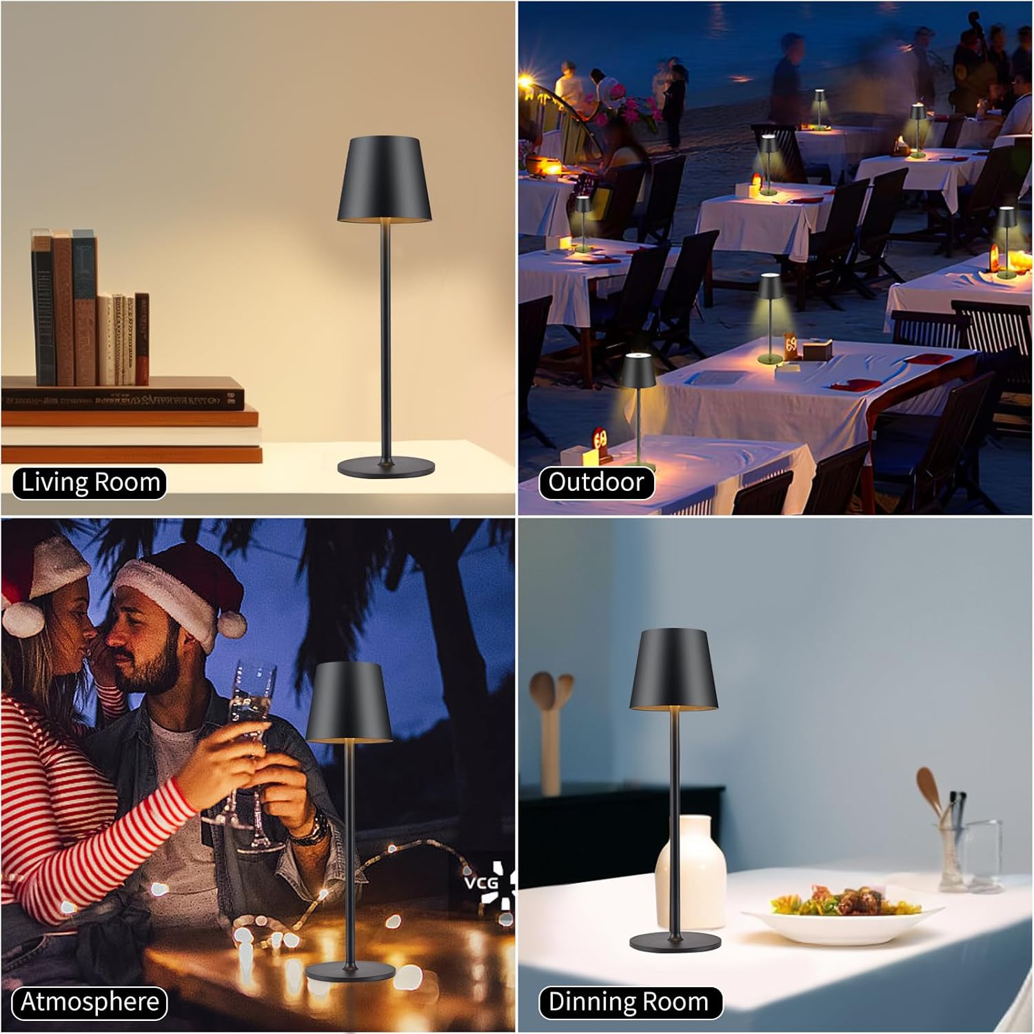 Lampette Table Lamp side profile showing proportional dome and base