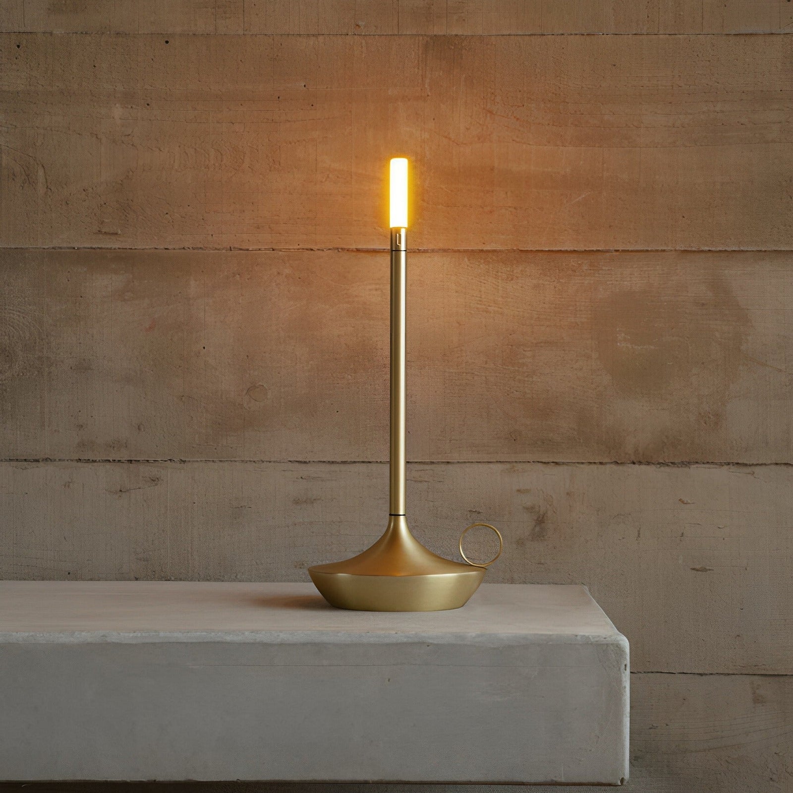 Genie's Glow Table Lamp cordless lantern-style lamp in black by La Caza Cali