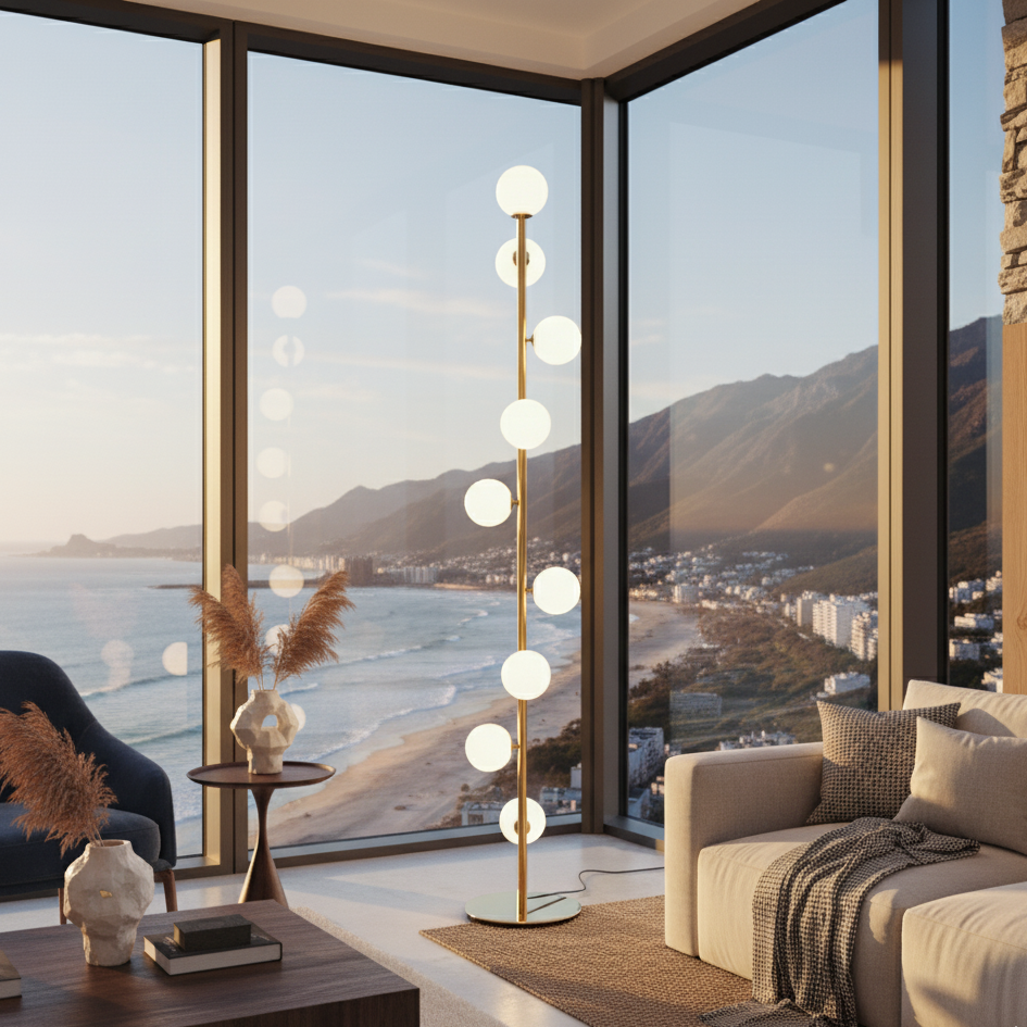 Pearl Floor Lamp Gold Malibu