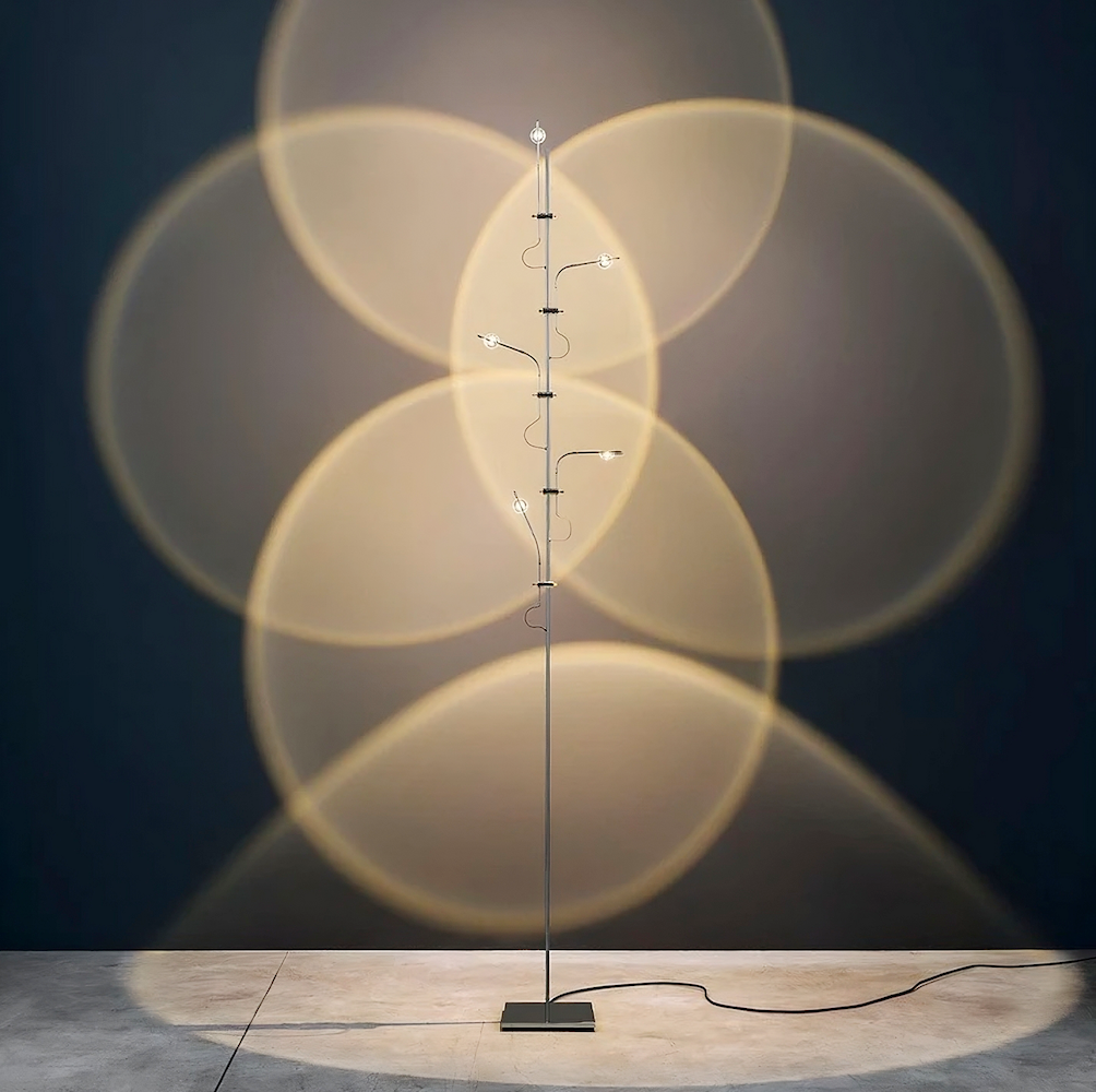 Polynescence Floor Lamp front view on white background showing full height