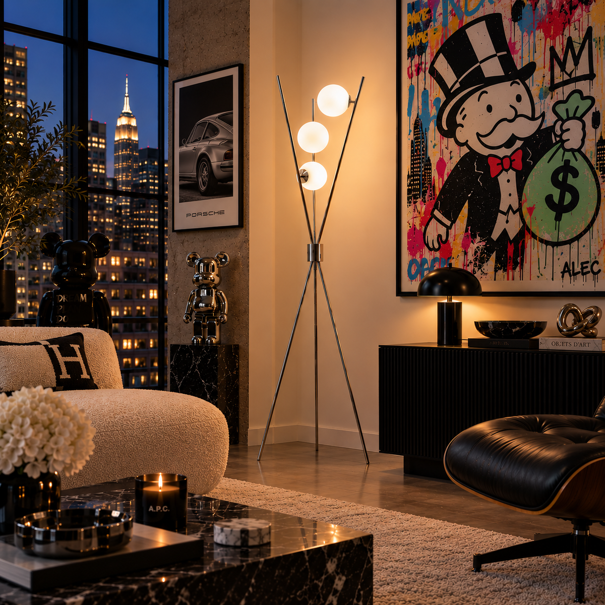 Triglobe Floor Lamp
