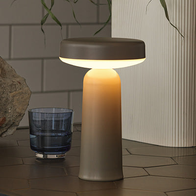 Pebble Table Lamp on bedside table in minimalist bedroom lifestyle