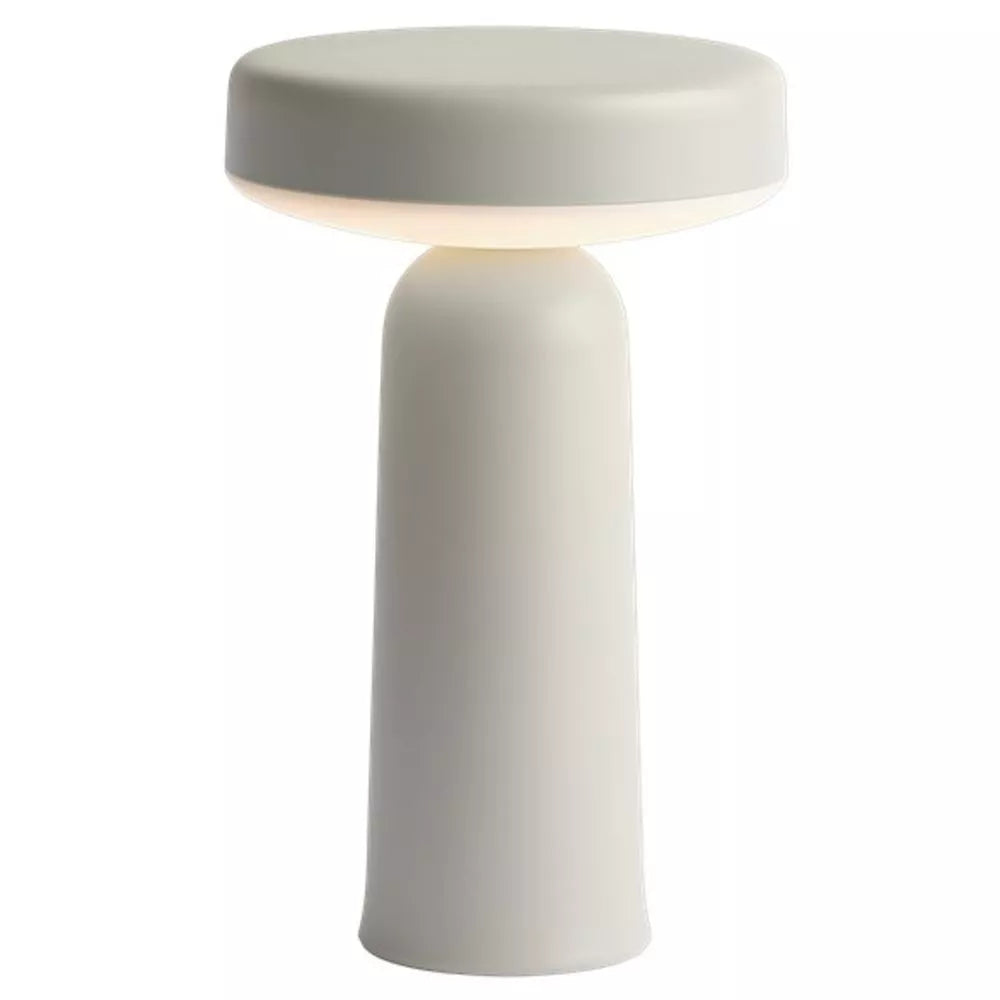 Pebble Table Lamp on dining console in modern entryway setting