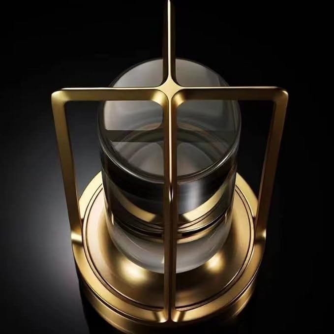Lumina Lantern Table Lamp close-up of decorative crystal globe texture