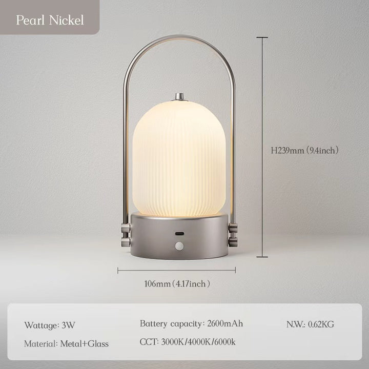 Kana Lamp lifestyle on fine dining table with elegant place settings