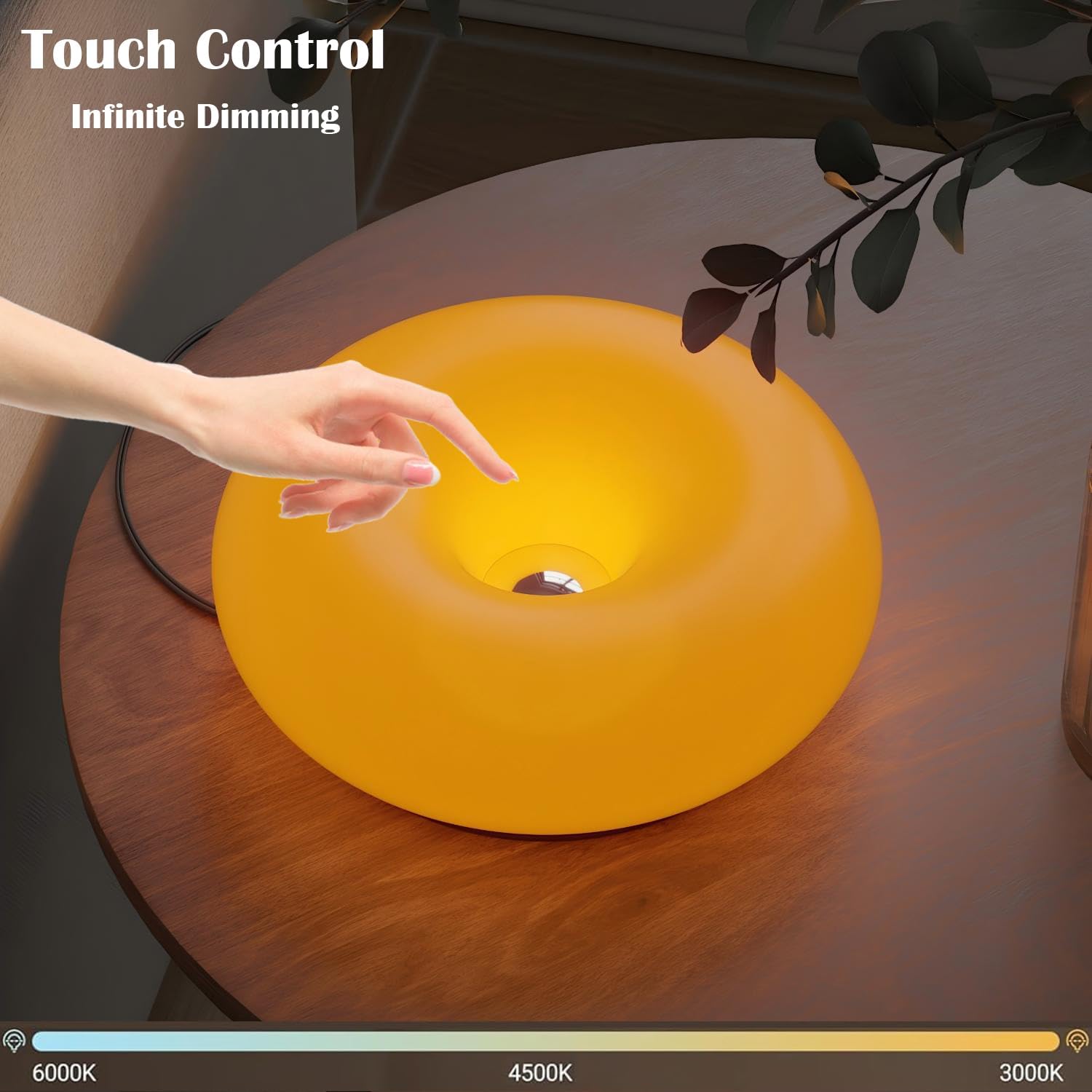 Glownut Lamp orange matte finish angled view showing sculptural depth
