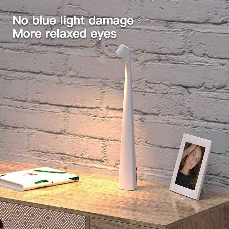 Flare Cordless Table Lamp in grey matte finish on neutral background