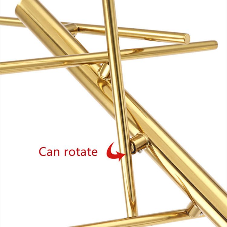 Golden Branch Floor Lamp arm joint detail revealing gold weld craftsmanship