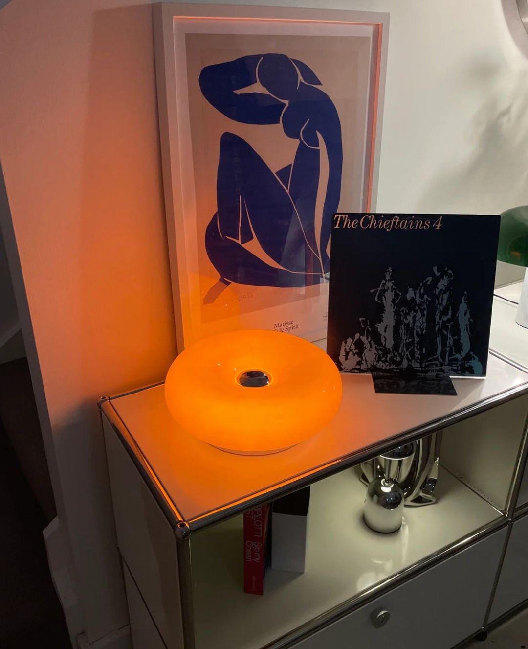 Glownut Lamp pink in natural daylight showing smooth matte texture