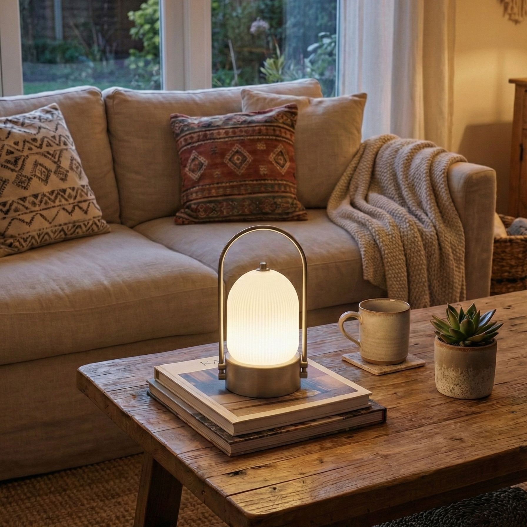 Kana Lamp top-down view showing LED diffuser and opening