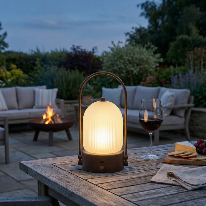 Kana Lamp cordless table lamp with sleek tapered form by La Caza Cali