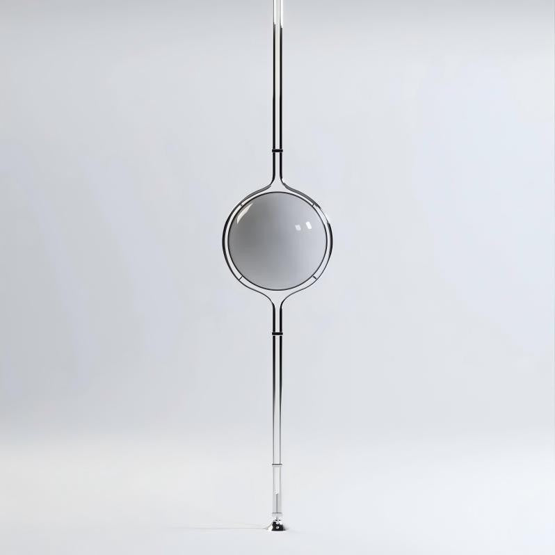 Pluto Floor To Ceiling Lamp full length view from floor to ceiling