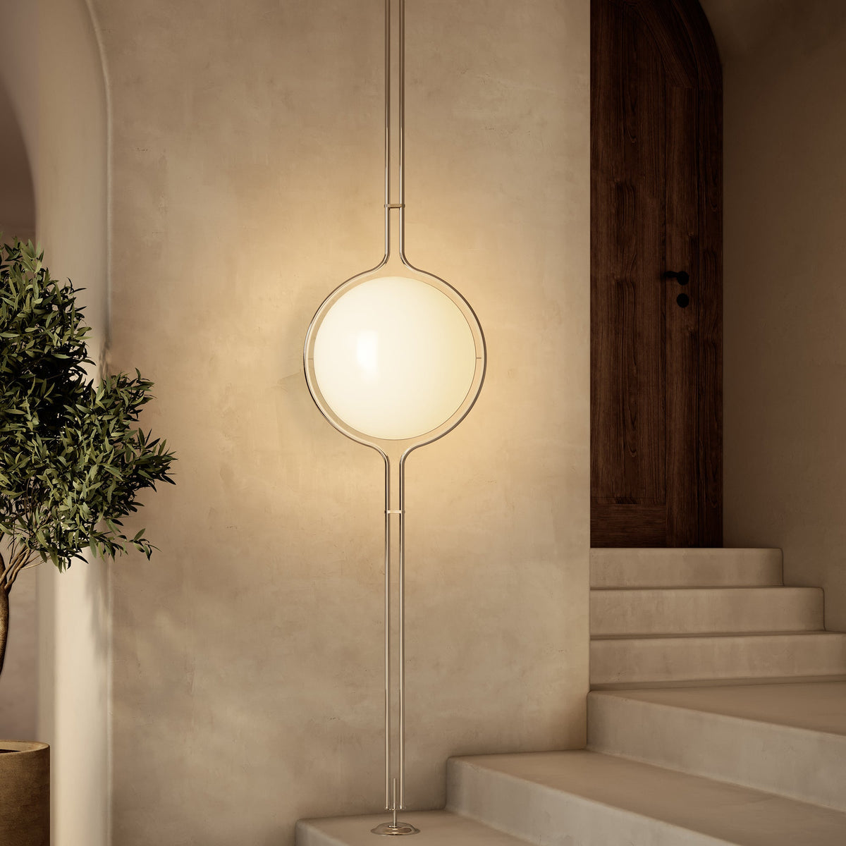 Pluto Floor To Ceiling Lamp multi-globe adjustable pole lamp by La Caza Cali