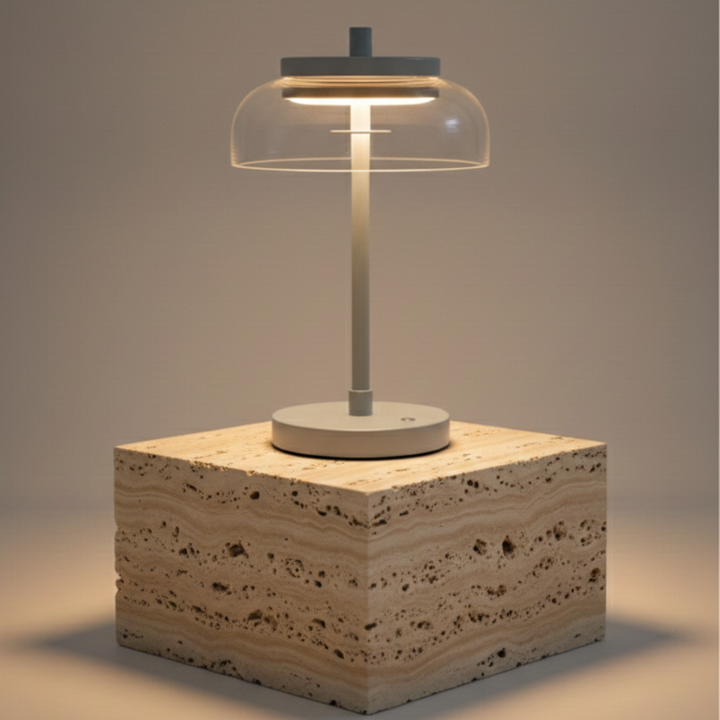 Vinaura Table Lamp close-up of textured body surface and finish quality