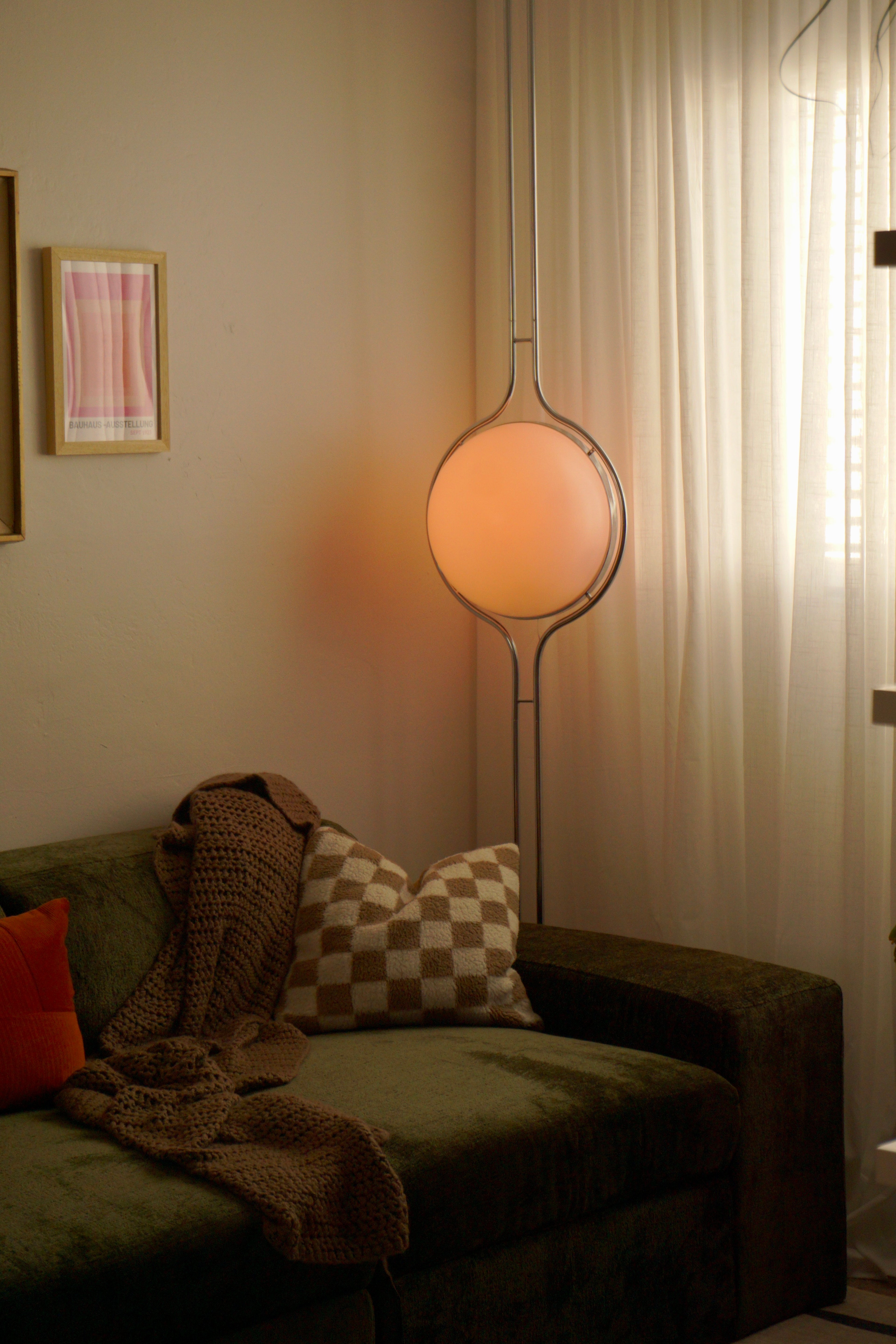 Pluto Floor To Ceiling Lamp customer installation in home interior