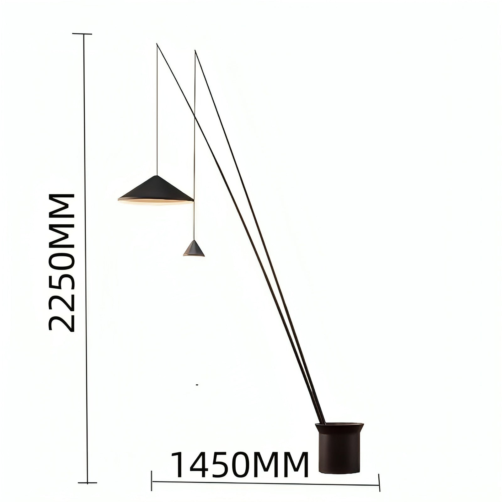 Fisherman's Beacon Floor Lamp black dome shade and weighted base detail