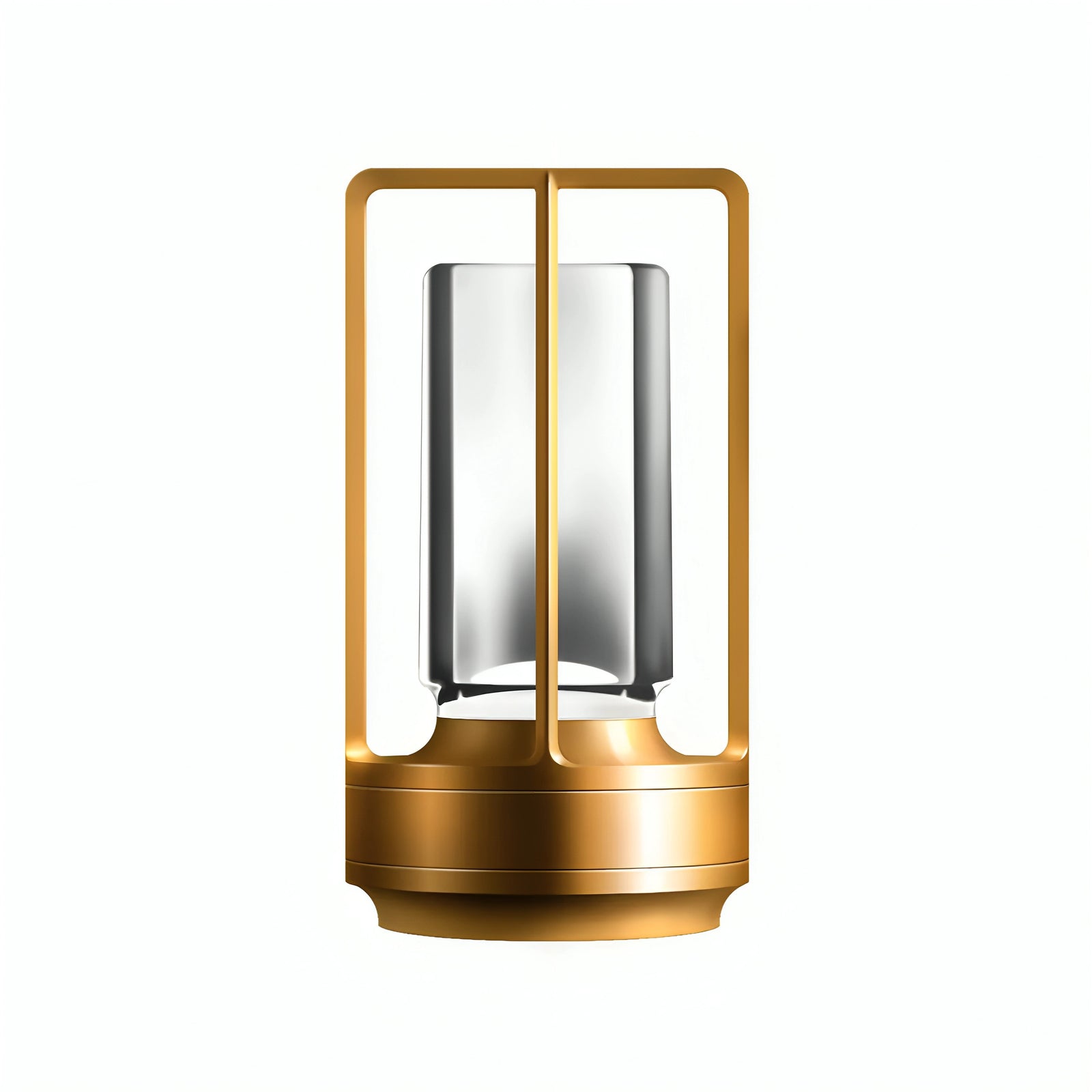Lumina Lantern Table Lamp illuminated showing prismatic light refraction