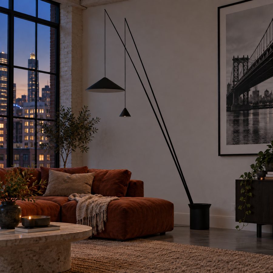 Fisherman's Beacon Floor Lamp — Black — unlit