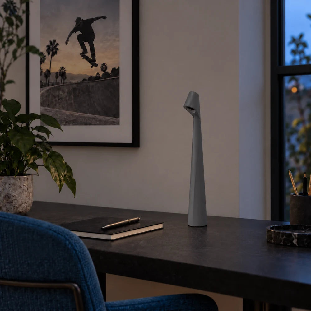 Flare Cordless Table Lamp — switched off in the same room