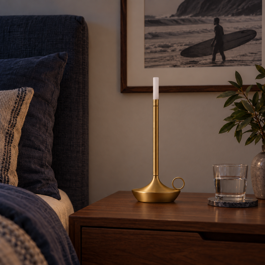 Genie's Glow Table Lamp (Gold) — light off