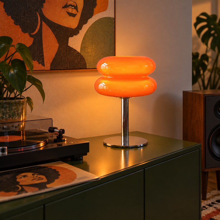 Retro 70s Table Lamp — Default Title — lit