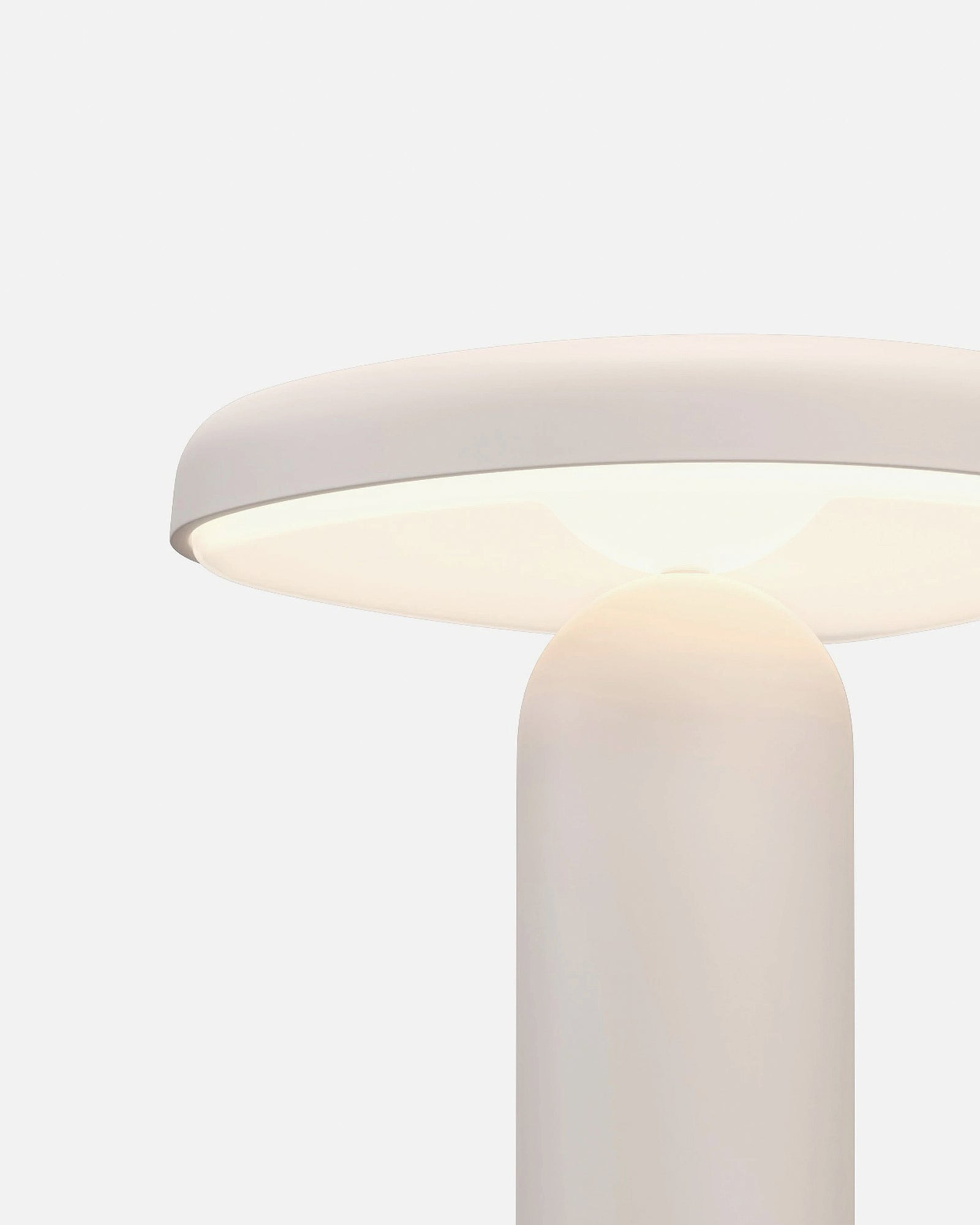 Pebble Table Lamp detail of LED light source and base underside